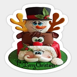 Christmas Cake Sticker